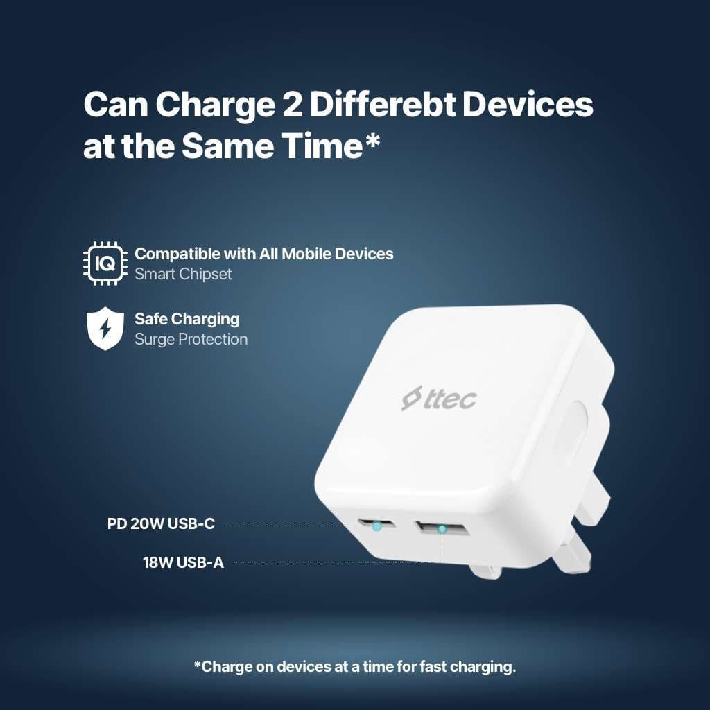 SmartCharger Duo PD 20W UK